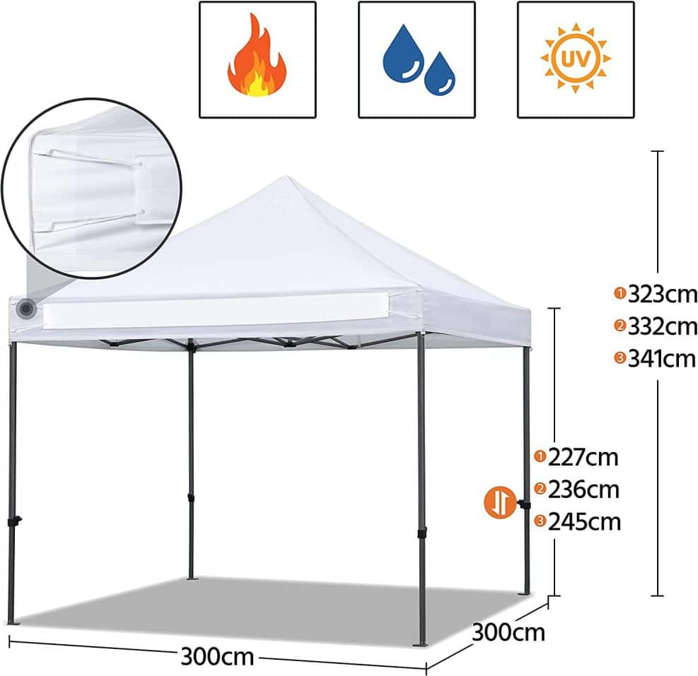 Location tente 3x3M sans cotés