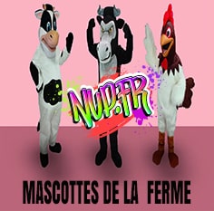 Location costumes mascottes de la ferme